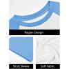 imageImily Bela Kids Girls T Shirts Casual Raglan Short Sleeve Crewneck Color Block Summer Tees 514 YearsBaby Blue