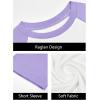 imageImily Bela Kids Girls T Shirts Casual Raglan Short Sleeve Crewneck Color Block Summer Tees 514 YearsLight Purple