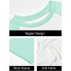 imageImily Bela Kids Girls T Shirts Casual Raglan Short Sleeve Crewneck Color Block Summer Tees 514 YearsMint Color