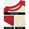 imageImily Bela Kids Girls T Shirts Casual Raglan Short Sleeve Crewneck Color Block Summer Tees 514 YearsRed