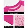 imageImily Bela Kids Girls T Shirts Casual Raglan Short Sleeve Crewneck Color Block Summer Tees 514 YearsRose Red