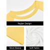 imageImily Bela Kids Girls T Shirts Casual Raglan Short Sleeve Crewneck Color Block Summer Tees 514 YearsYellow