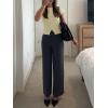 imageImily Bela Womens Short Sleeve Sweater Tops Summer Button Down Casual Ribbed Knit Slim Fit Cropped Cardigan ShirtsApricot