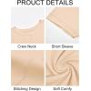 imageImily Bela Womens Short Sleeve T Shirts Summer Crew Neck Dressy Casual Tops Basic Trendy TeesApricot
