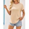 imageImily Bela Womens Short Sleeve T Shirts Summer Crew Neck Dressy Casual Tops Basic Trendy TeesApricot