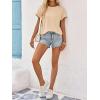 imageImily Bela Womens Short Sleeve T Shirts Summer Crew Neck Dressy Casual Tops Basic Trendy TeesApricot