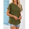 imageImily Bela Womens Short Sleeve T Shirts Summer Crew Neck Dressy Casual Tops Basic Trendy TeesArmy Green
