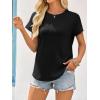 imageImily Bela Womens Short Sleeve T Shirts Summer Crew Neck Dressy Casual Tops Basic Trendy TeesBlack