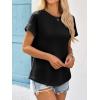 imageImily Bela Womens Short Sleeve T Shirts Summer Crew Neck Dressy Casual Tops Basic Trendy TeesBlack