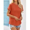 imageImily Bela Womens Short Sleeve T Shirts Summer Crew Neck Dressy Casual Tops Basic Trendy TeesBrick Red