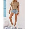 imageImily Bela Womens Short Sleeve T Shirts Summer Crew Neck Dressy Casual Tops Basic Trendy TeesKhaki