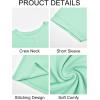 imageImily Bela Womens Short Sleeve T Shirts Summer Crew Neck Dressy Casual Tops Basic Trendy TeesLight Green