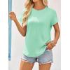 imageImily Bela Womens Short Sleeve T Shirts Summer Crew Neck Dressy Casual Tops Basic Trendy TeesLight Green
