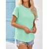 imageImily Bela Womens Short Sleeve T Shirts Summer Crew Neck Dressy Casual Tops Basic Trendy TeesLight Green