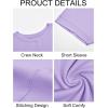 imageImily Bela Womens Short Sleeve T Shirts Summer Crew Neck Dressy Casual Tops Basic Trendy TeesLight Purple