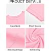 imageImily Bela Womens Short Sleeve T Shirts Summer Crew Neck Dressy Casual Tops Basic Trendy TeesPink