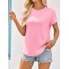 imageImily Bela Womens Short Sleeve T Shirts Summer Crew Neck Dressy Casual Tops Basic Trendy TeesPink
