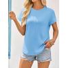 imageImily Bela Womens Short Sleeve T Shirts Summer Crew Neck Dressy Casual Tops Basic Trendy TeesSky Blue