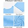 imageImily Bela Womens Short Sleeve T Shirts Summer Crew Neck Dressy Casual Tops Basic Trendy TeesSky Blue