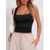 imageImily Bela Womens Square Neck Tank Tops Casual Sleeveless Slim Fit Going Out Y2K Summer Cropped ShirtsBlack