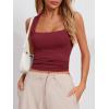 imageImily Bela Womens Square Neck Tank Tops Casual Sleeveless Slim Fit Going Out Y2K Summer Cropped ShirtsBurgundy
