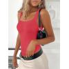 imageImily Bela Womens Square Neck Tank Tops Casual Sleeveless Slim Fit Going Out Y2K Summer Cropped ShirtsRed