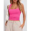 imageImily Bela Womens Square Neck Tank Tops Casual Sleeveless Slim Fit Going Out Y2K Summer Cropped ShirtsRose Red