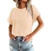 imageImily Bela Womens Short Sleeve T Shirts Summer Crew Neck Dressy Casual Tops Basic Trendy TeesApricot