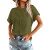 imageImily Bela Womens Short Sleeve T Shirts Summer Crew Neck Dressy Casual Tops Basic Trendy TeesArmy Green