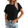 imageImily Bela Womens Short Sleeve T Shirts Summer Crew Neck Dressy Casual Tops Basic Trendy TeesBlack
