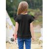 imageImily Bela Girls Ruffle Sleeve Shirts Summer Crewneck Eyelet Tee Tops Casual Cute Blouse 415 YearsBlack