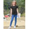 imageImily Bela Girls Ruffle Sleeve Shirts Summer Crewneck Eyelet Tee Tops Casual Cute Blouse 415 YearsBlack