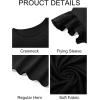 imageImily Bela Girls Ruffle Sleeve Shirts Summer Crewneck Eyelet Tee Tops Casual Cute Blouse 415 YearsBlack