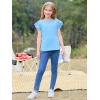 imageImily Bela Girls Ruffle Sleeve Shirts Summer Crewneck Eyelet Tee Tops Casual Cute Blouse 415 YearsLight Blue