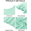 imageImily Bela Girls Ruffle Sleeve Shirts Summer Crewneck Eyelet Tee Tops Casual Cute Blouse 415 YearsMint