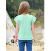 imageImily Bela Girls Ruffle Sleeve Shirts Summer Crewneck Eyelet Tee Tops Casual Cute Blouse 415 YearsMint