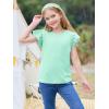 imageImily Bela Girls Ruffle Sleeve Shirts Summer Crewneck Eyelet Tee Tops Casual Cute Blouse 415 YearsMint