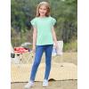 imageImily Bela Girls Ruffle Sleeve Shirts Summer Crewneck Eyelet Tee Tops Casual Cute Blouse 415 YearsMint