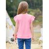 imageImily Bela Girls Ruffle Sleeve Shirts Summer Crewneck Eyelet Tee Tops Casual Cute Blouse 415 YearsPink