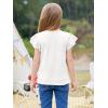 imageImily Bela Girls Ruffle Sleeve Shirts Summer Crewneck Eyelet Tee Tops Casual Cute Blouse 415 YearsWhite