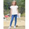 imageImily Bela Girls Ruffle Sleeve Shirts Summer Crewneck Eyelet Tee Tops Casual Cute Blouse 415 YearsWhite