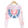 imageImily Bela Kids Crop Tops Girls Hoodies Cute Plaid Long Sleeve Fashion SweatshirtsTie Dye1