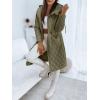 imageImily Bela Womens Long Quilted Jackets Zip Up Hooded Drawstring Waist Coats with PocketsArmy Green