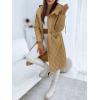 imageImily Bela Womens Long Quilted Jackets Zip Up Hooded Drawstring Waist Coats with PocketsCoffee