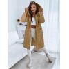 imageImily Bela Womens Long Quilted Jackets Zip Up Hooded Drawstring Waist Coats with PocketsCoffee