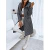 imageImily Bela Womens Long Quilted Jackets Zip Up Hooded Drawstring Waist Coats with PocketsDark Grey