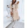 imageImily Bela Womens Long Quilted Jackets Zip Up Hooded Drawstring Waist Coats with PocketsKhaki