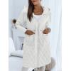 imageImily Bela Womens Long Quilted Jackets Zip Up Hooded Drawstring Waist Coats with PocketsWhite