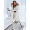 imageImily Bela Womens Long Quilted Jackets Zip Up Hooded Drawstring Waist Coats with PocketsWhite