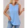 imageImily Bela Womens Loose Fit Casual Flowy Tank Tops Crewneck Trendy Sleeveless Side Split Summer Tops Clothes Outfits 2025Sky Blue